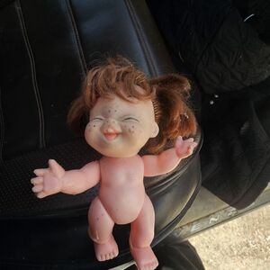 Vintage  1960s Evergreen Ugly Doll Hong Kong 6.5" Freckles